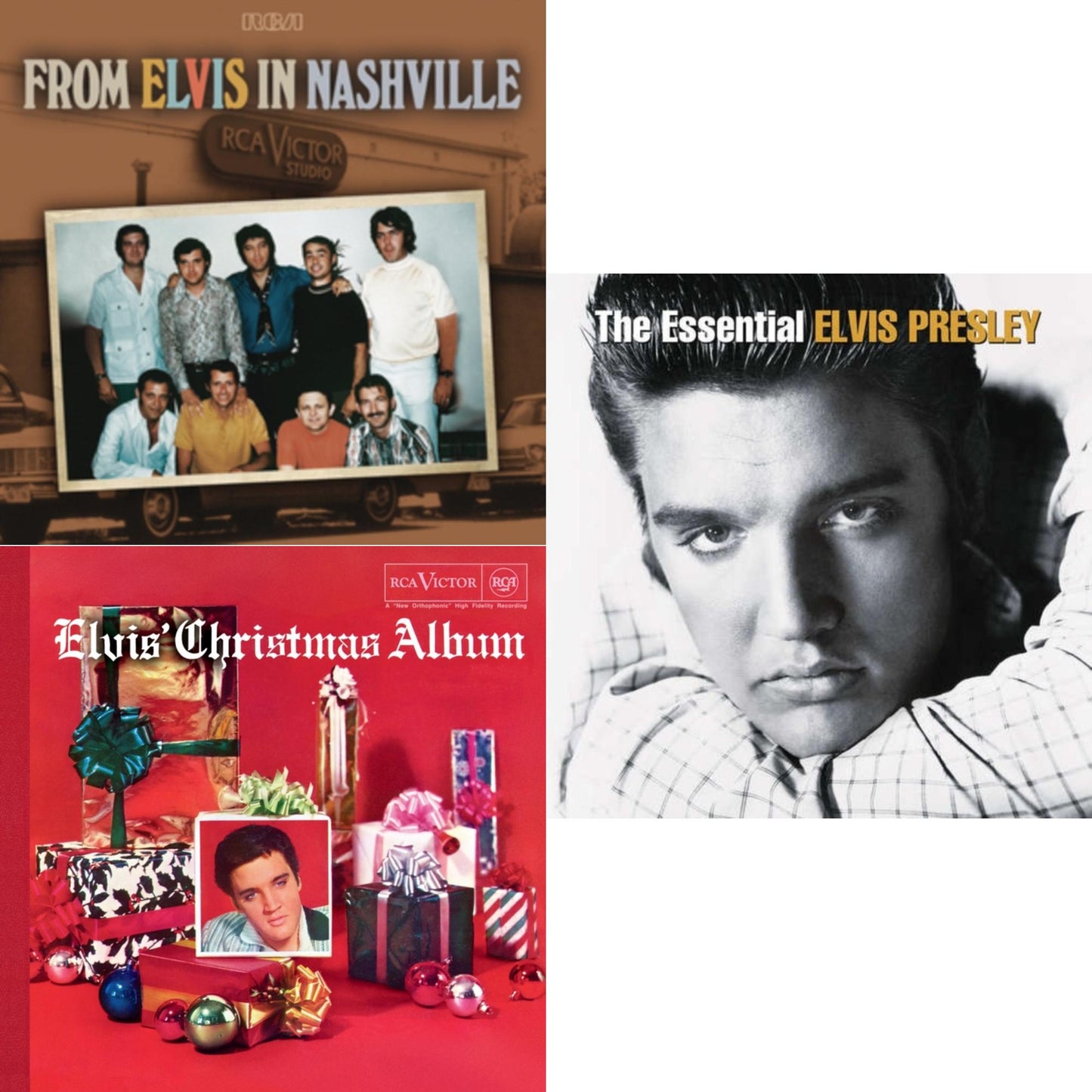From Elvis In Nashville (2LP) & Elvis' Christmas Album & Essential Elvis Presley