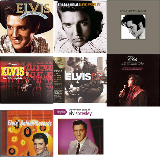 Great Country Songs & Essential Elvis Presley & Elvis Ultimate Gospel & From Elvis In Memphis & Elvis 56 & He Touched Me & Elvis Golden Records & Playlist: Very Best Gospel Of Elvis Presley