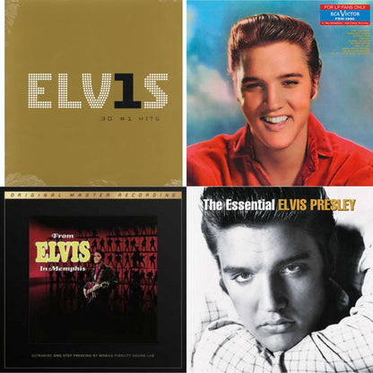 From Elvis In Memphis (2LP/180G/45RPM Supervinyl Ultradisc One-Step/Original Masters/Limited) & For LP Fans Only (Translucent Blue Vinyl/180G) & Elvis 30 #1 Hits (2LP/180G) & Essential Elvis Presley