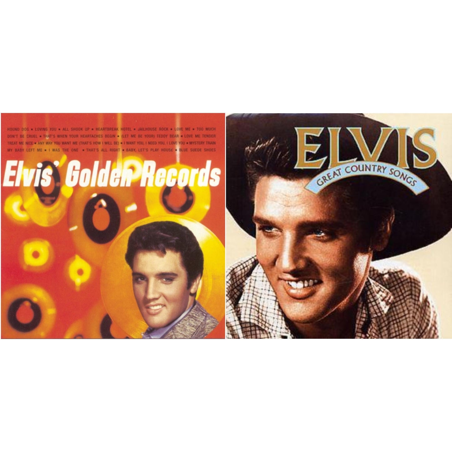 This is a 2 CD SKU bundle.
1.This CD is brand new.Format: CDMusic Style: CountryThis item's title is: Great Country SongsArtist: Elvis PresleyLabel: RCABarcode: 078636513621Release Date: 1/7/2003
2.This CD is brand new.