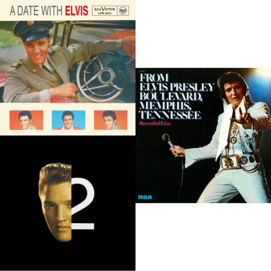 Date With Elvis (Light Green LP Vinyl/180G) & 2Nd To None (Gold Vinyl/180G/2LP) & From Elvis Presley Boulevard Memphis (Orange LP Vinyl/180G)