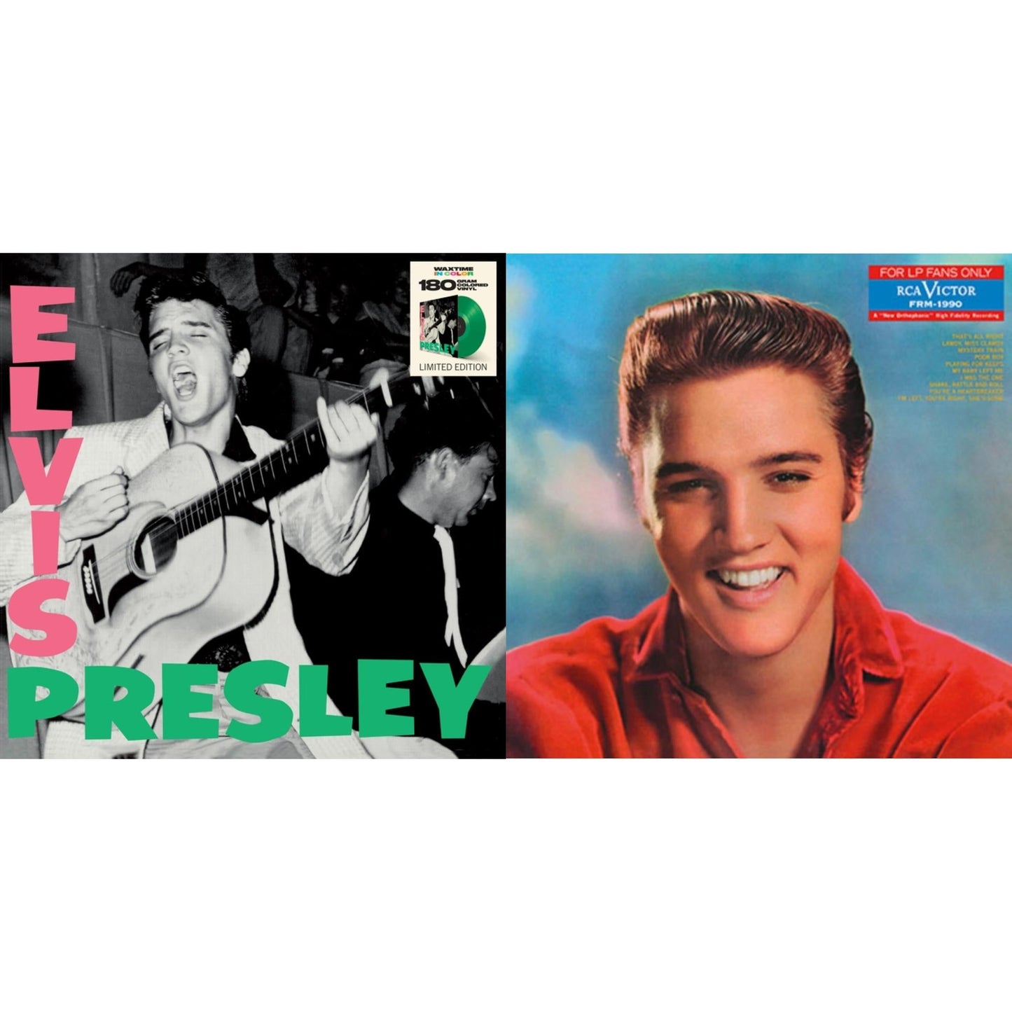 Elvis Presley (Limited/Transparent Green LP Vinyl/180G) & For LP Fans Only (Translucent Blue Vinyl/180G)