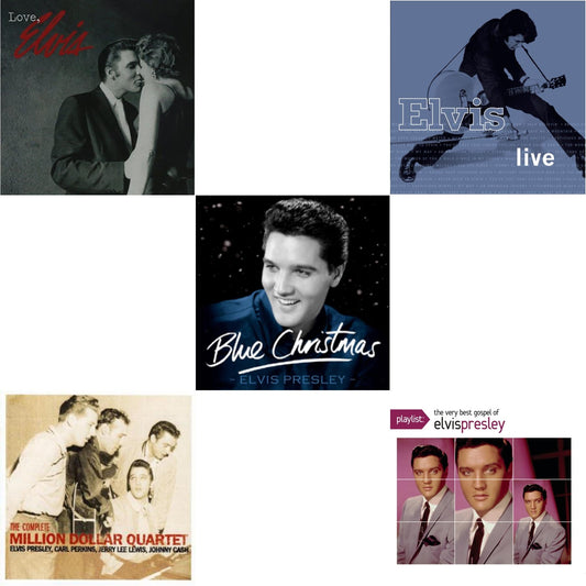 Love Elvis & Complete Million Dollar Quartet & Blue Christmas & Elvis Live & Playlist: Very Best Gospel Of Elvis Presley