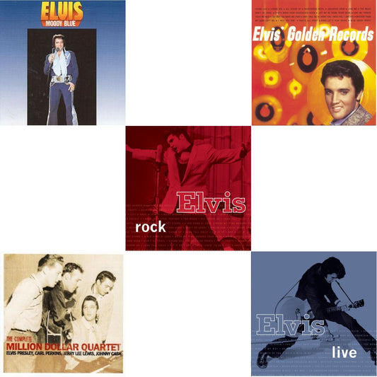 Moody Blue & Complete Million Dollar Quartet & Elvis Rock & Elvis Golden Records & Elvis Live