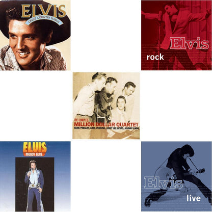 Great Country Songs & Moody Blue & Complete Million Dollar Quartet & Elvis Rock & Elvis Live