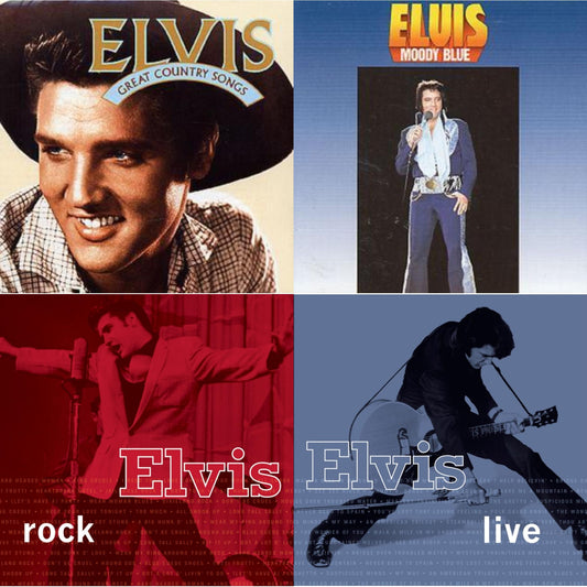 Great Country Songs & Moody Blue & Elvis Rock & Elvis Live