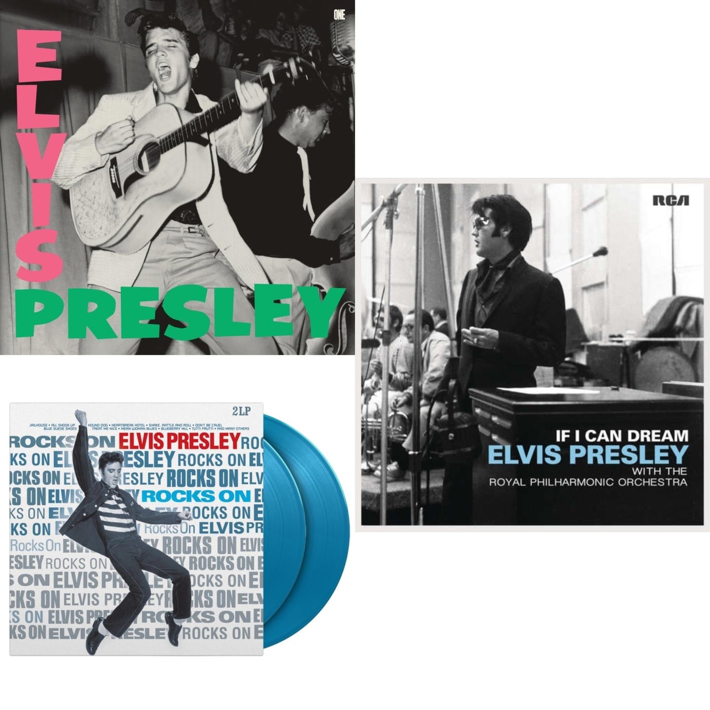 Debut Album (Limited Edition) & Rocks On (2LP/180G/Solid Blue Vinyl) & If I Can Dream: Elvis Presley With The Royal Philharmonic Orchestra (2LP/180G)