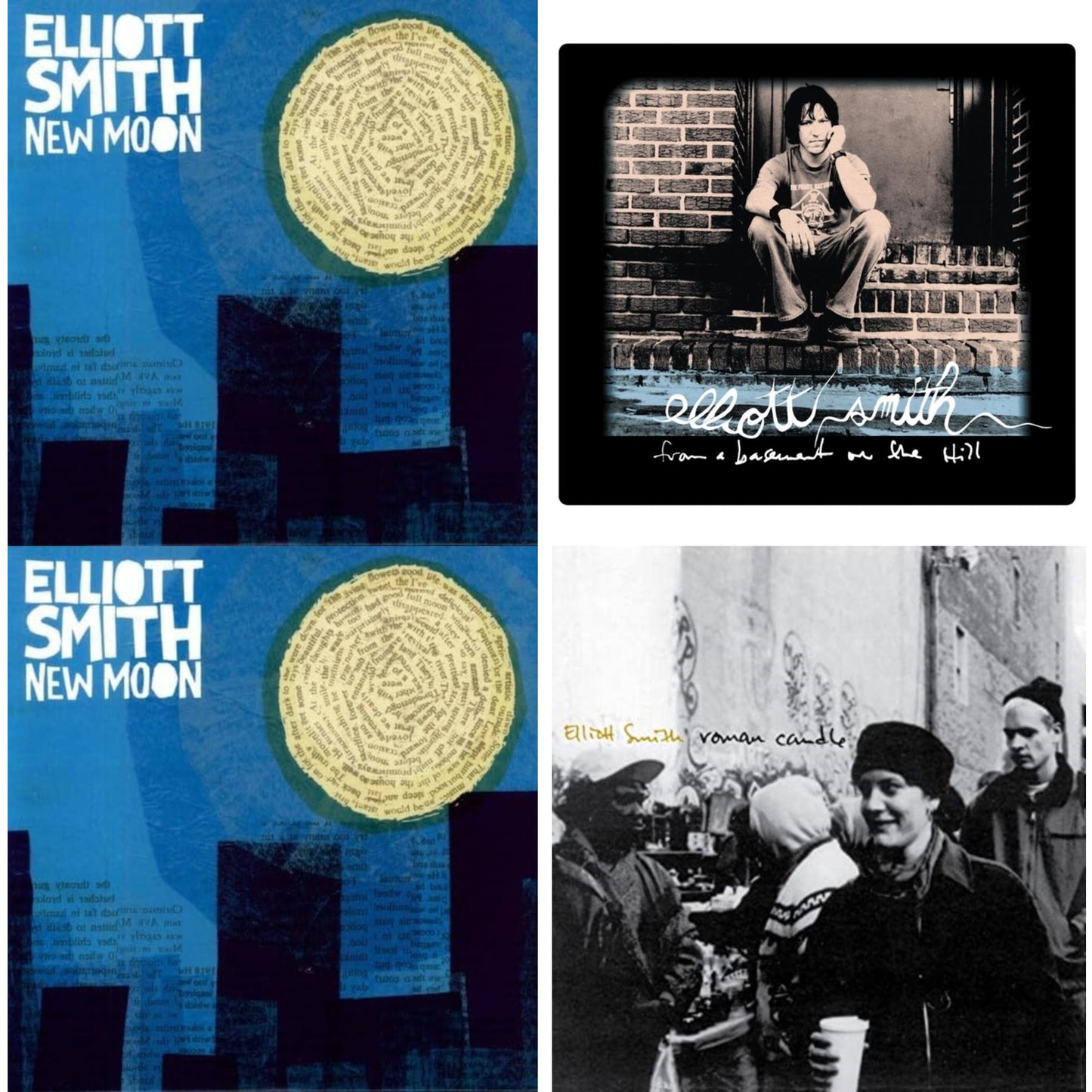 This is a 4 LP Vinyl SKU bundle.
1.This LP Vinyl is brand new.Format: LP VinylMusic Style: AcousticThis item's title is: New MoonArtist: Elliott SmithLabel: KILL ROCK STARSBarcode: 759656045513Release Date: 5/1/2009
2.This LP Vinyl is brand new.