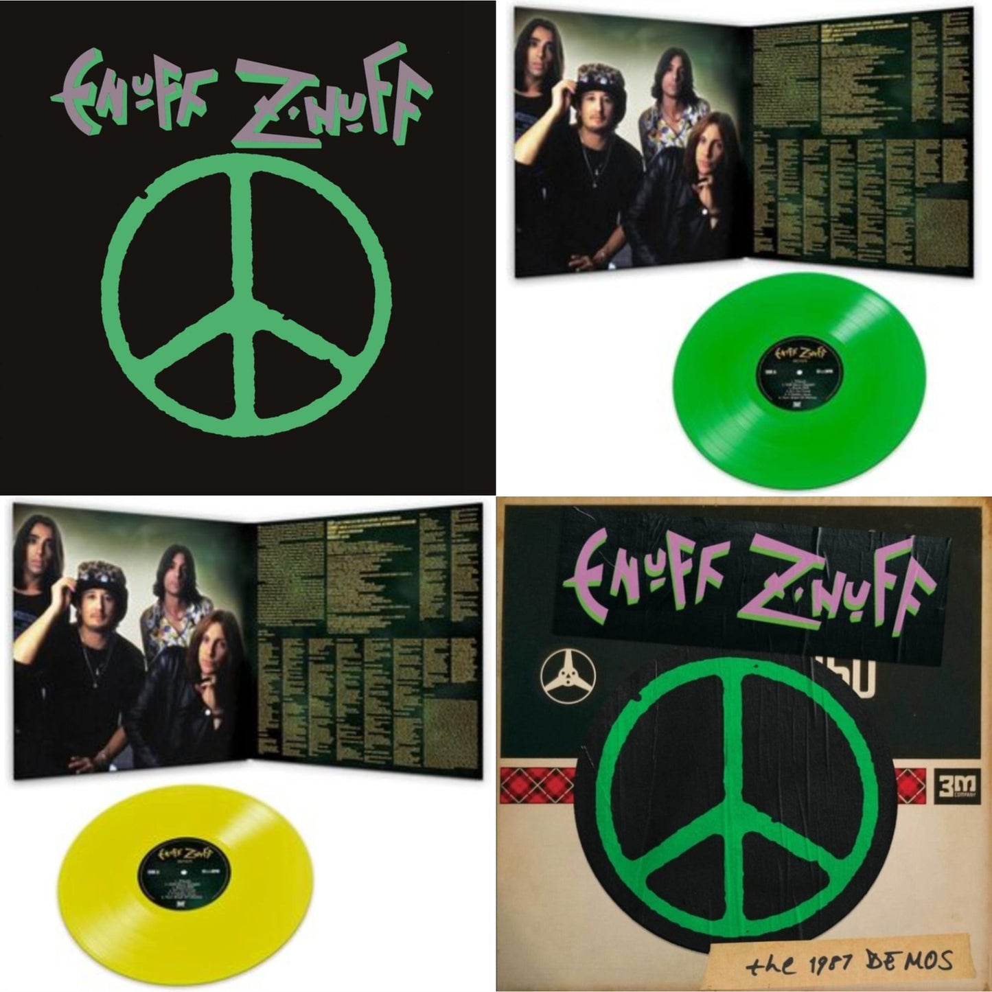Enuff Z'nuff (180G/Green LP Vinyl/Limited Edition) & Seven (Green LP Vinyl/Reissue) & Seven (Yellow LP Vinyl/Reissue) & 1987 Demos (Green LP Vinyl)