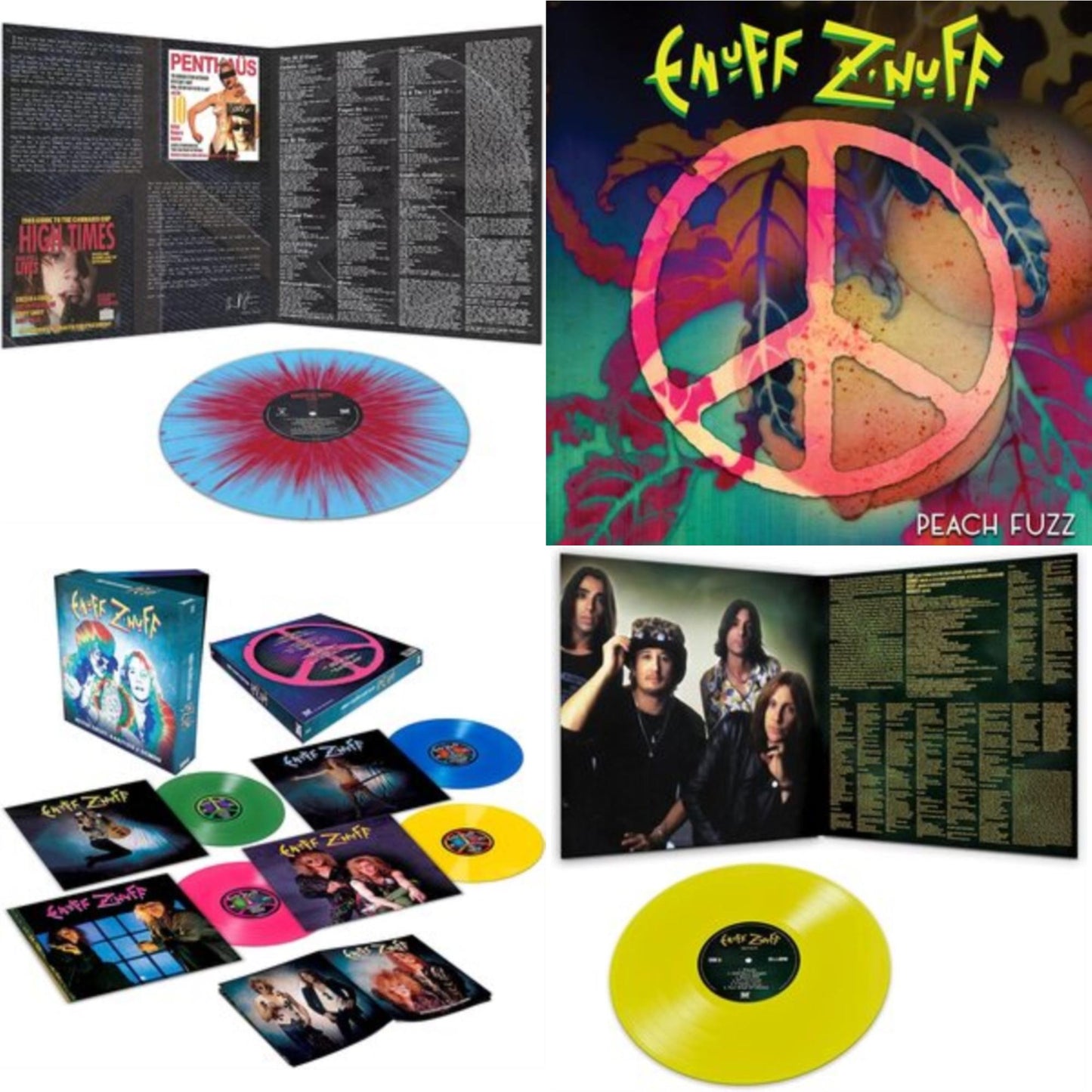 This is a 4 LP Vinyl SKU bundle.
1.This LP Vinyl is brand new.Format: LP VinylMusic Style: Hard RockThis item's title is: 1985 (Blue & Red Starburst LP Vinyl)Artist: Enuff Z'nuffLabel: DEADLINE MUSICBarcode: 889466199110Release Date: 3/18/2022
2.This LP Vinyl is brand new.
