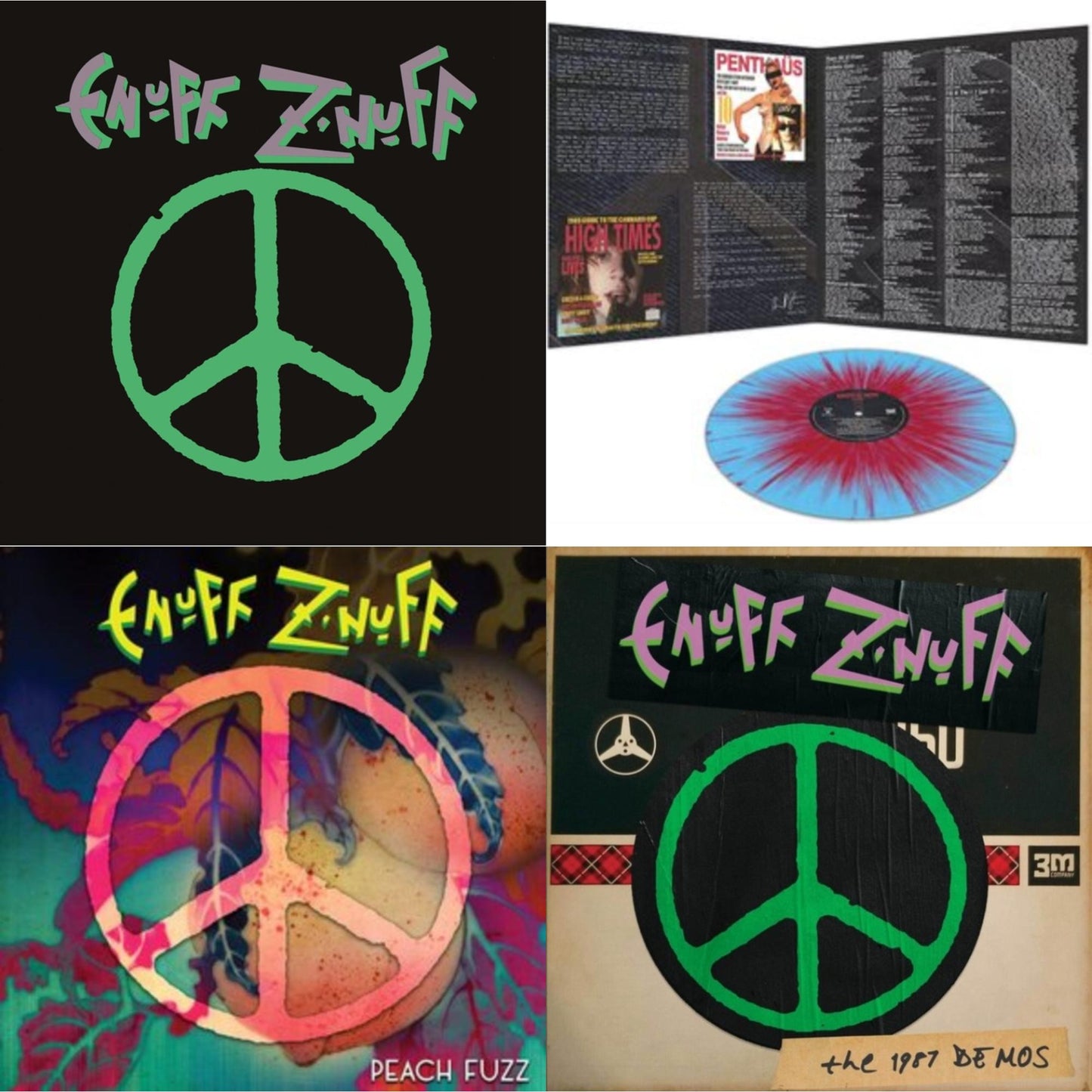 Enuff Z'nuff (180G/Purple LP Vinyl/Limited Edition) & 1985 (Blue & Red Starburst LP Vinyl) & Peach Fuzz (Peach LP Vinyl) & 1987 Demos (Green LP Vinyl)