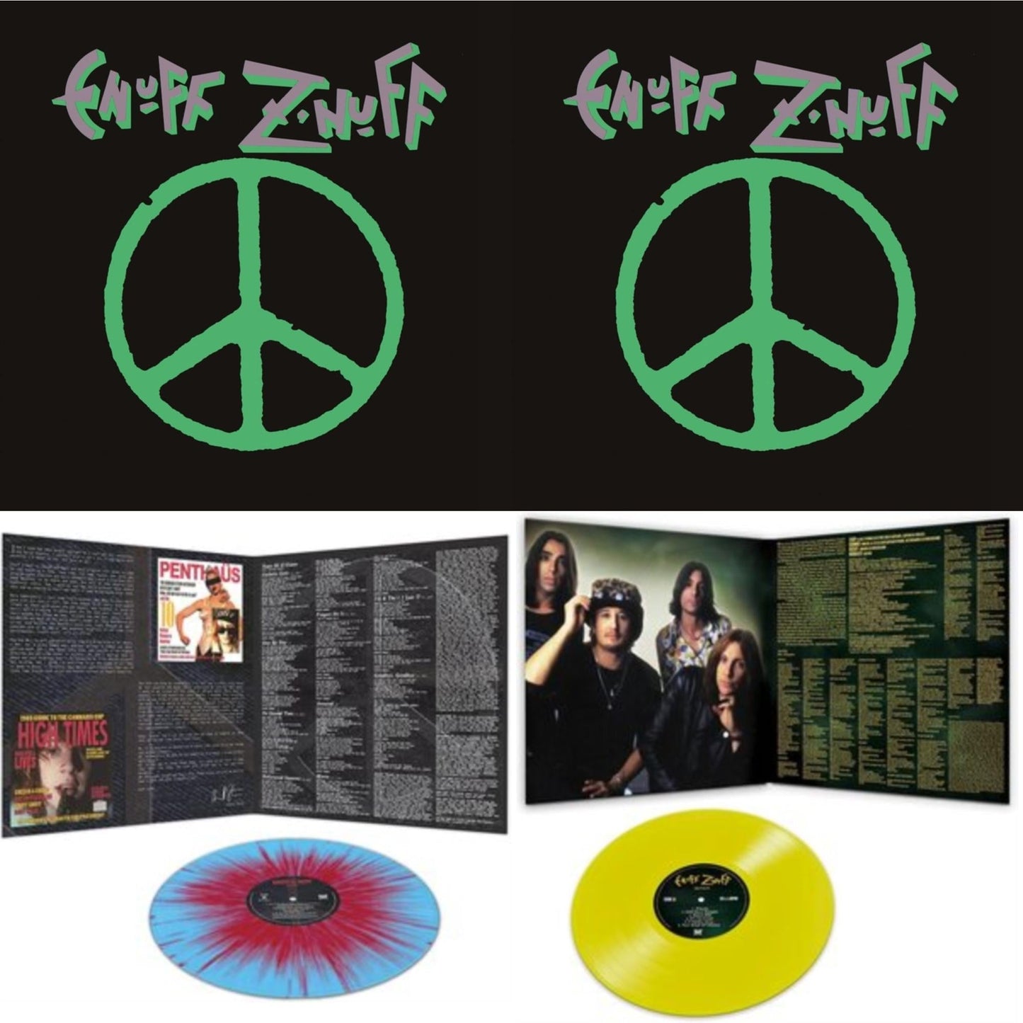 Enuff Z'nuff (180G/Purple LP Vinyl/Limited Edition) & Enuff Z'nuff (180G/Green LP Vinyl/Limited Edition) & 1985 (Blue & Red Starburst LP Vinyl) & Seven (Yellow LP Vinyl/Reissue)