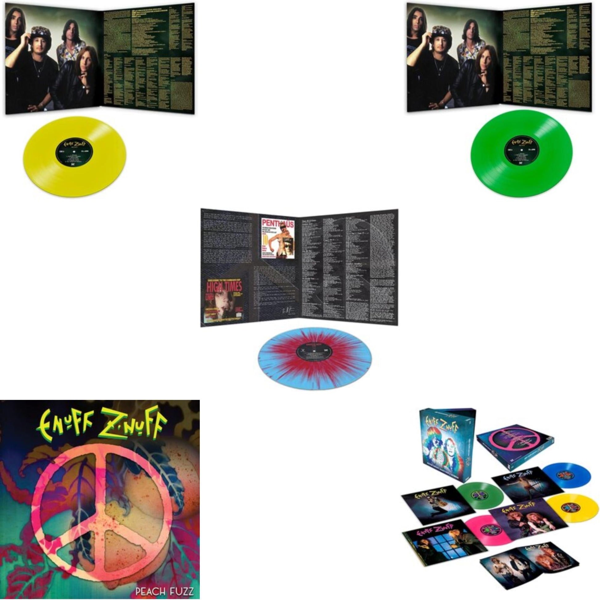 This is a 5 LP Vinyl SKU bundle.
1.This LP Vinyl is brand new.Format: LP VinylMusic Style: Hard RockThis item's title is: Seven (Yellow LP Vinyl/Reissue)Artist: Enuff Z'nuffLabel: DEADLINE MUSICBarcode: 889466274114Release Date: 4/29/2022
2.This LP Vinyl is brand new.
