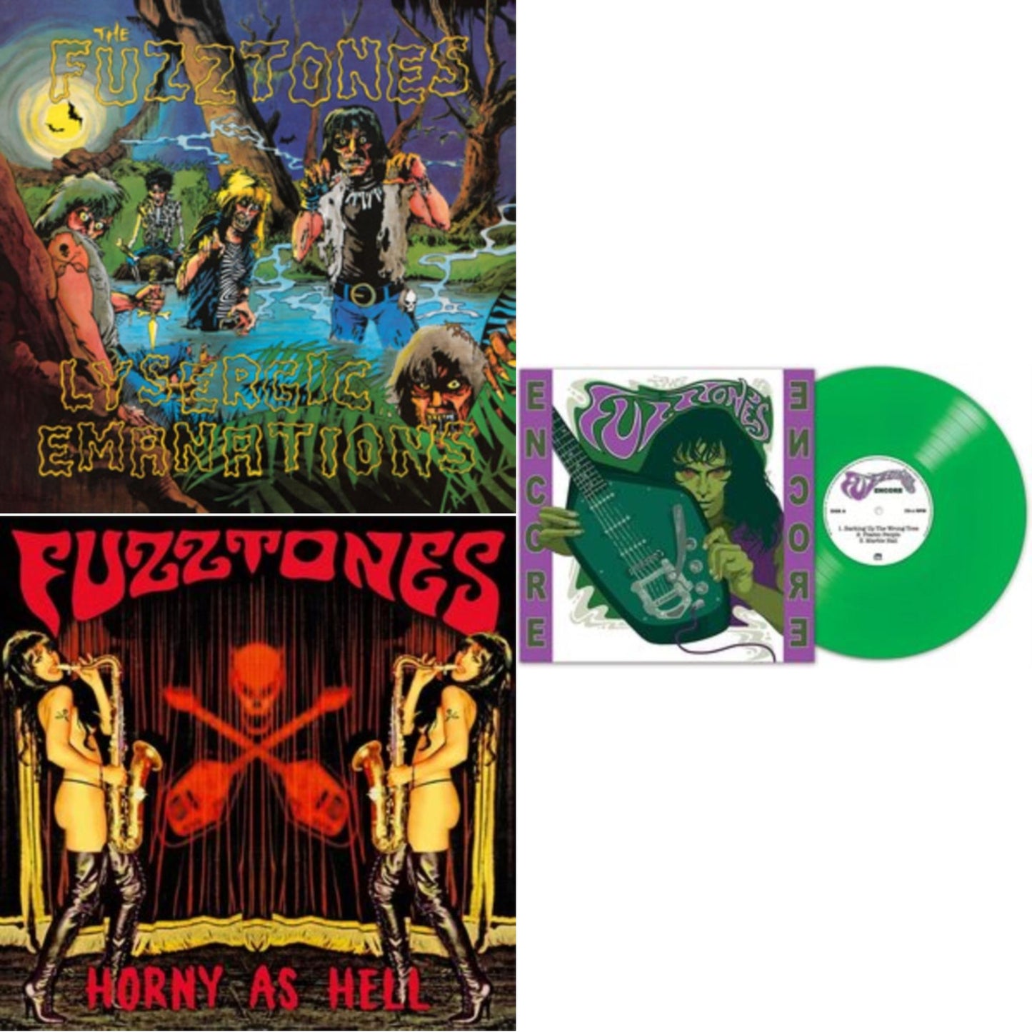 Fuzztones - Lysergic Emanations (1985) (Remastered & Expanded) & Horny As Hell & Encore (Green LP Vinyl)
