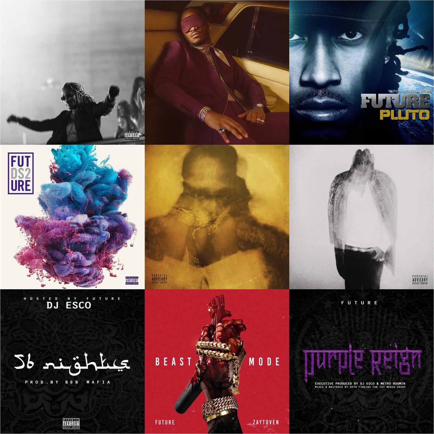 High Off Life (Pa) (2LP/140G) & I Never Liked You & Pluto (X) (2LP) & Ds2 (X) (2LP) & Future (X) (2LP) & Hndrxx (X) (2LP) & 56 Nights & Beast Mode (X) & Purple Reign (X)