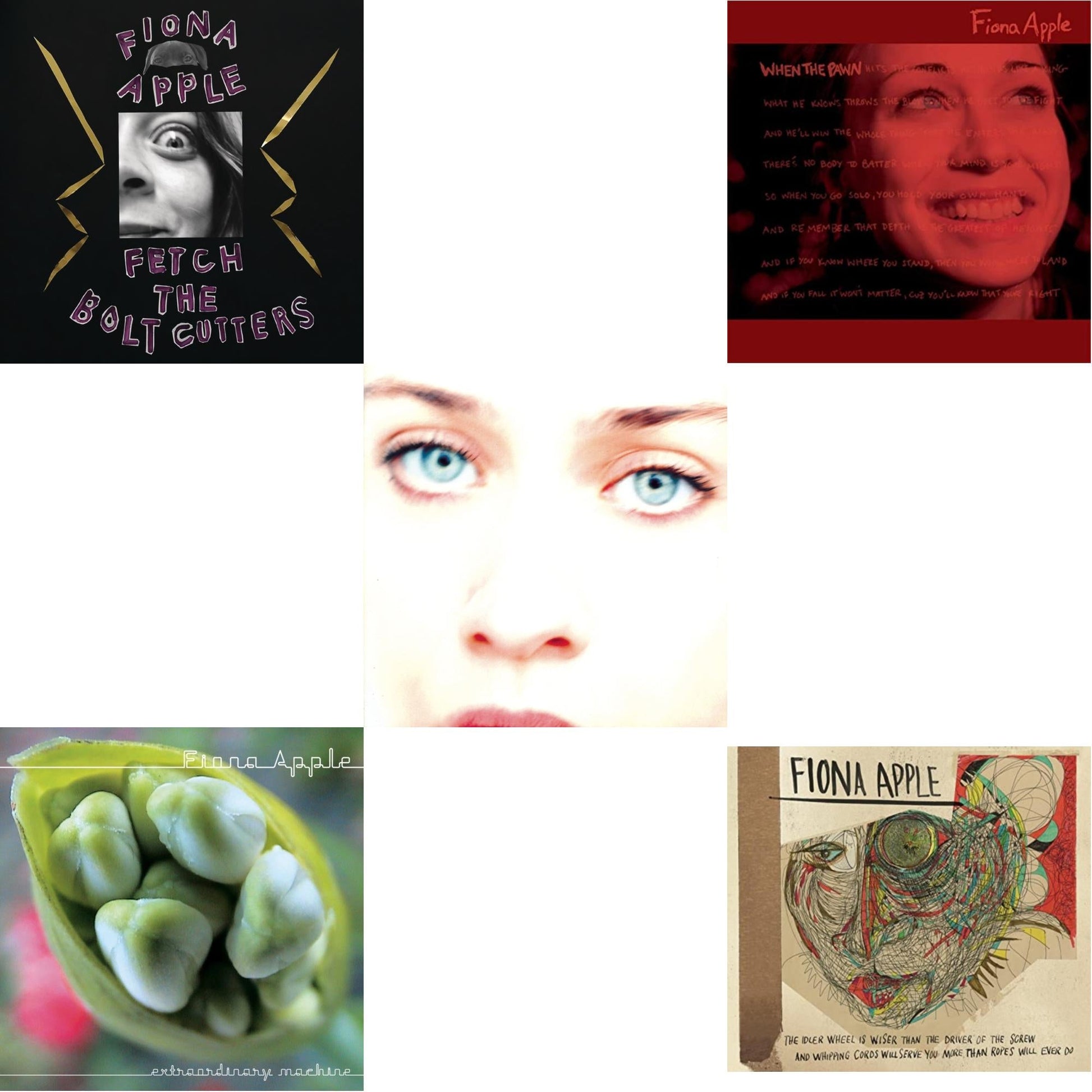 This is a 5 CD SKU bundle.
1.This CD is brand new.Format: CDMusic Style: Art RockThis item's title is: Fetch The Bolt CuttersArtist: Fiona AppleLabel: EPICBarcode: 194397744323Release Date: 7/17/2020
2.This CD is brand new.