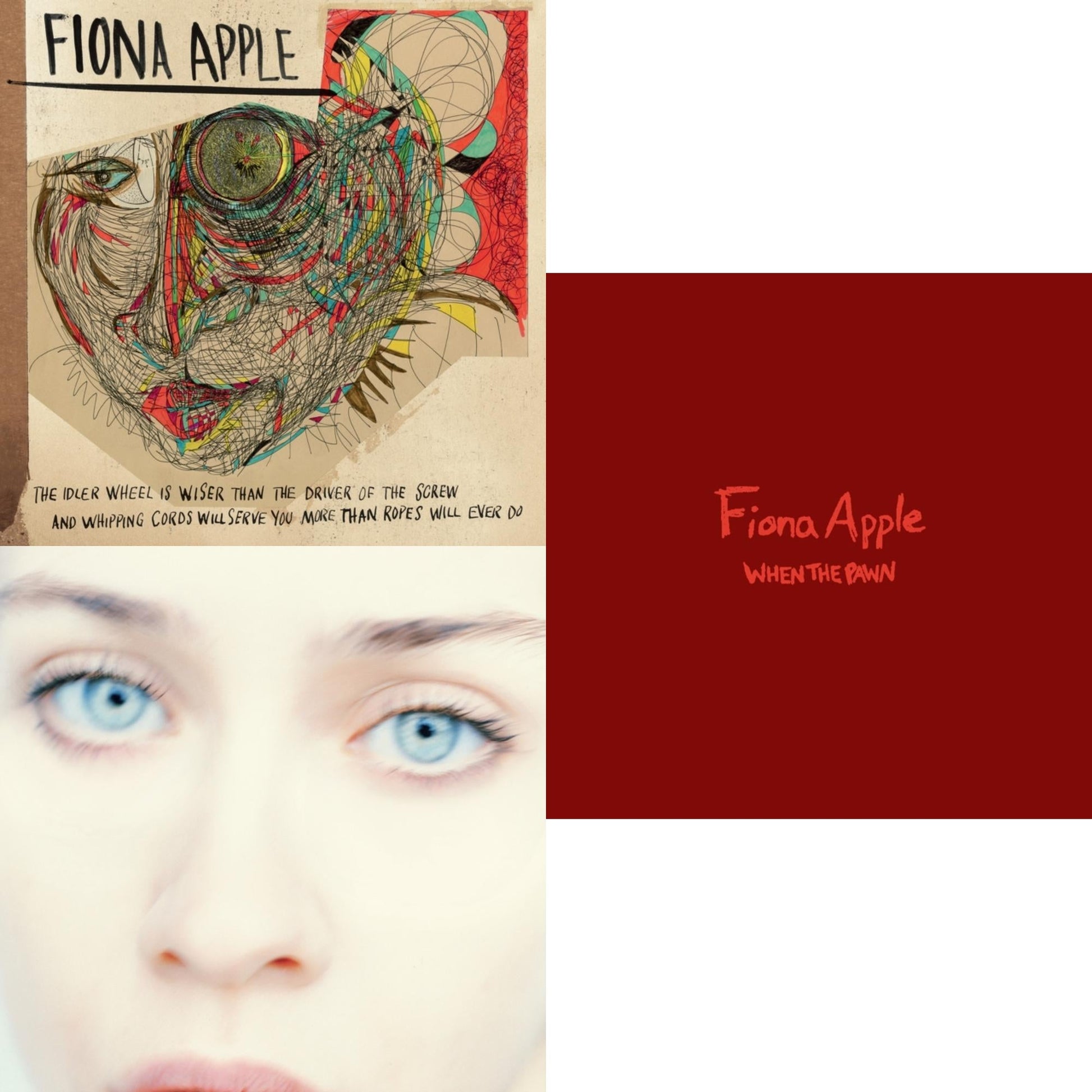 This is a 3 LP Vinyl SKU bundle.
1.This LP Vinyl is brand new.Format: LP VinylThis item's title is: Idler Wheel Is Wiser Than The Driver Of The Screw & Whipping Cords Will Serve You More (180G)Artist: Fiona AppleBarcode: 196588302619Release Date: 12/8/2023
2.This LP Vinyl is brand new.
