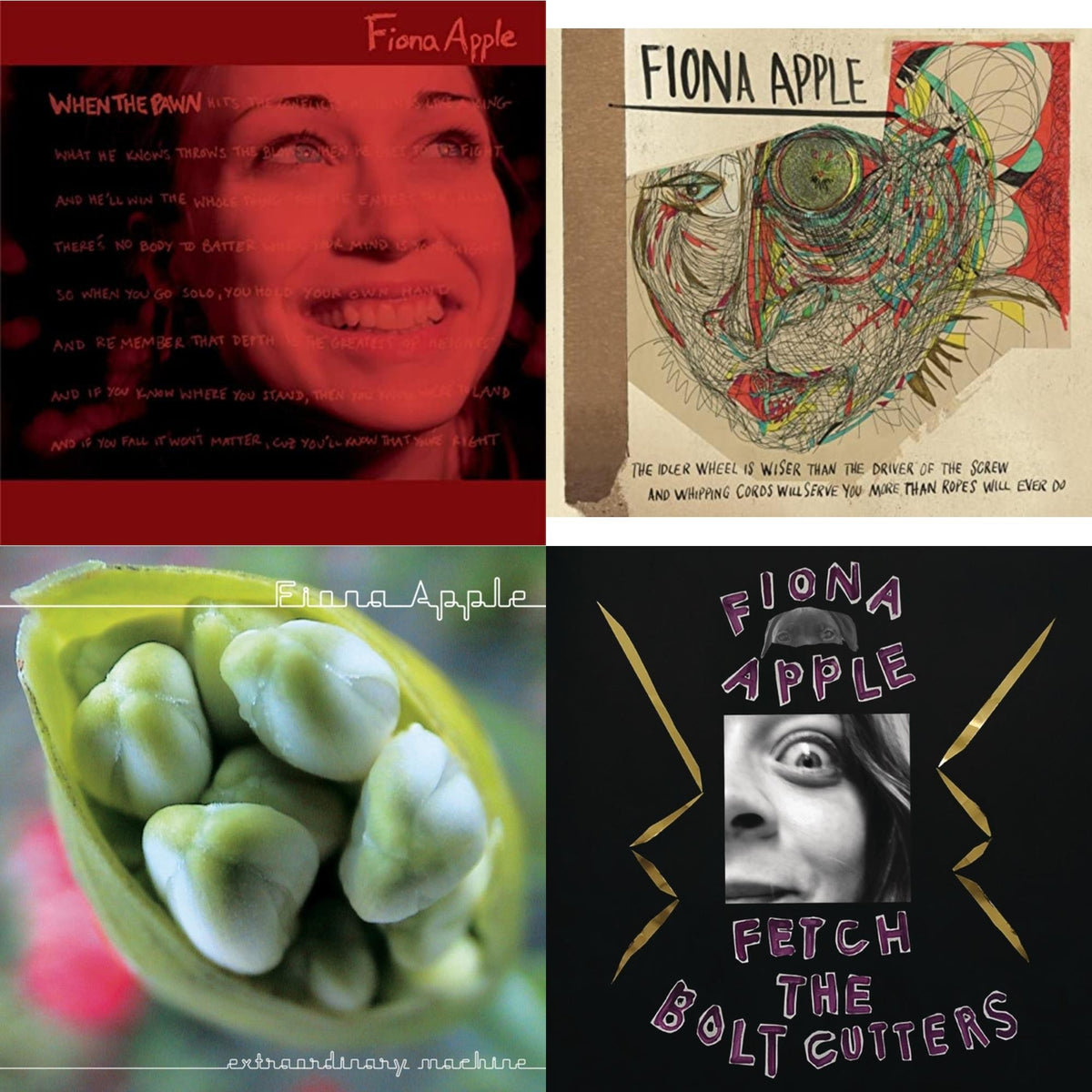 Fiona Apple - Fetch The Bolt Cutters & Idler Wheel Is Wiser Than The Driver & Extraordinary Machine & When The Pawn - CD Bundle