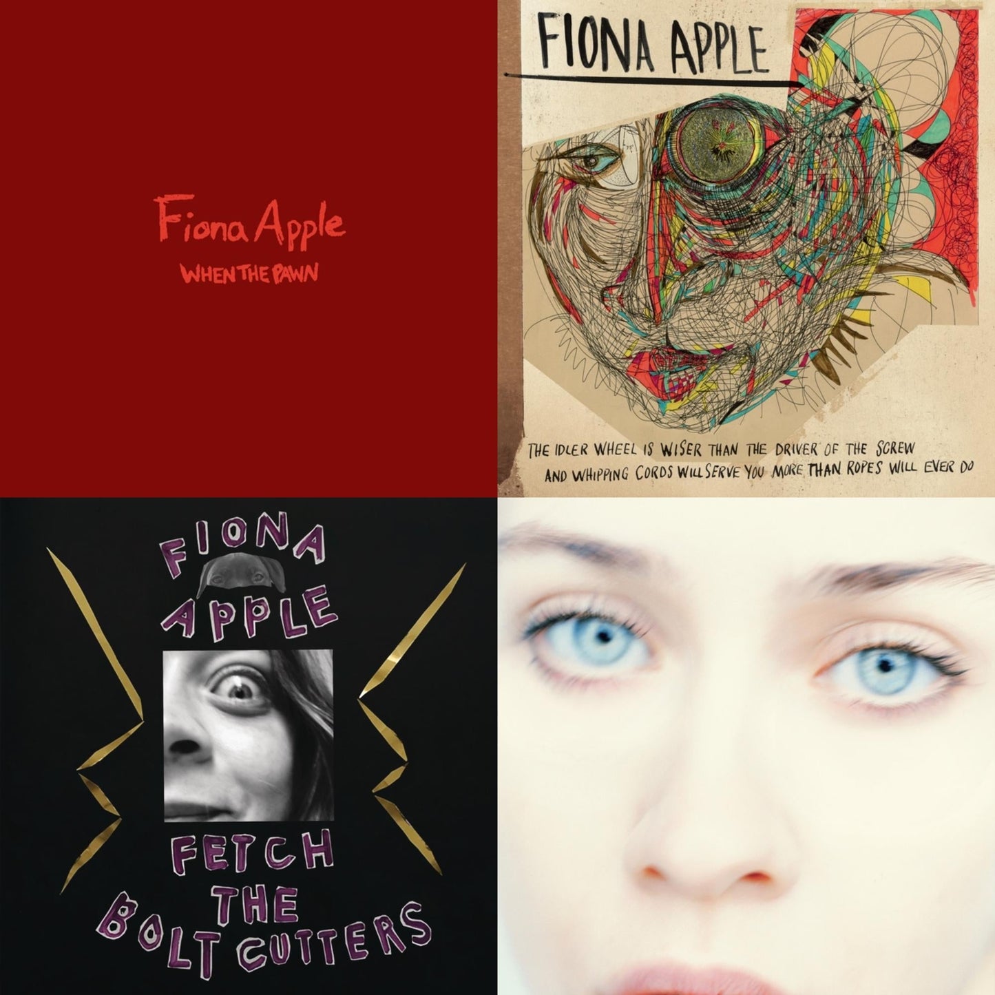 This is a 4 LP Vinyl SKU bundle.
1.This LP Vinyl is brand new.Format: LP VinylThis item's title is: When The Pawn… (180G)Artist: Fiona AppleBarcode: 196588302510Release Date: 12/8/2023
2.This LP Vinyl is brand new.