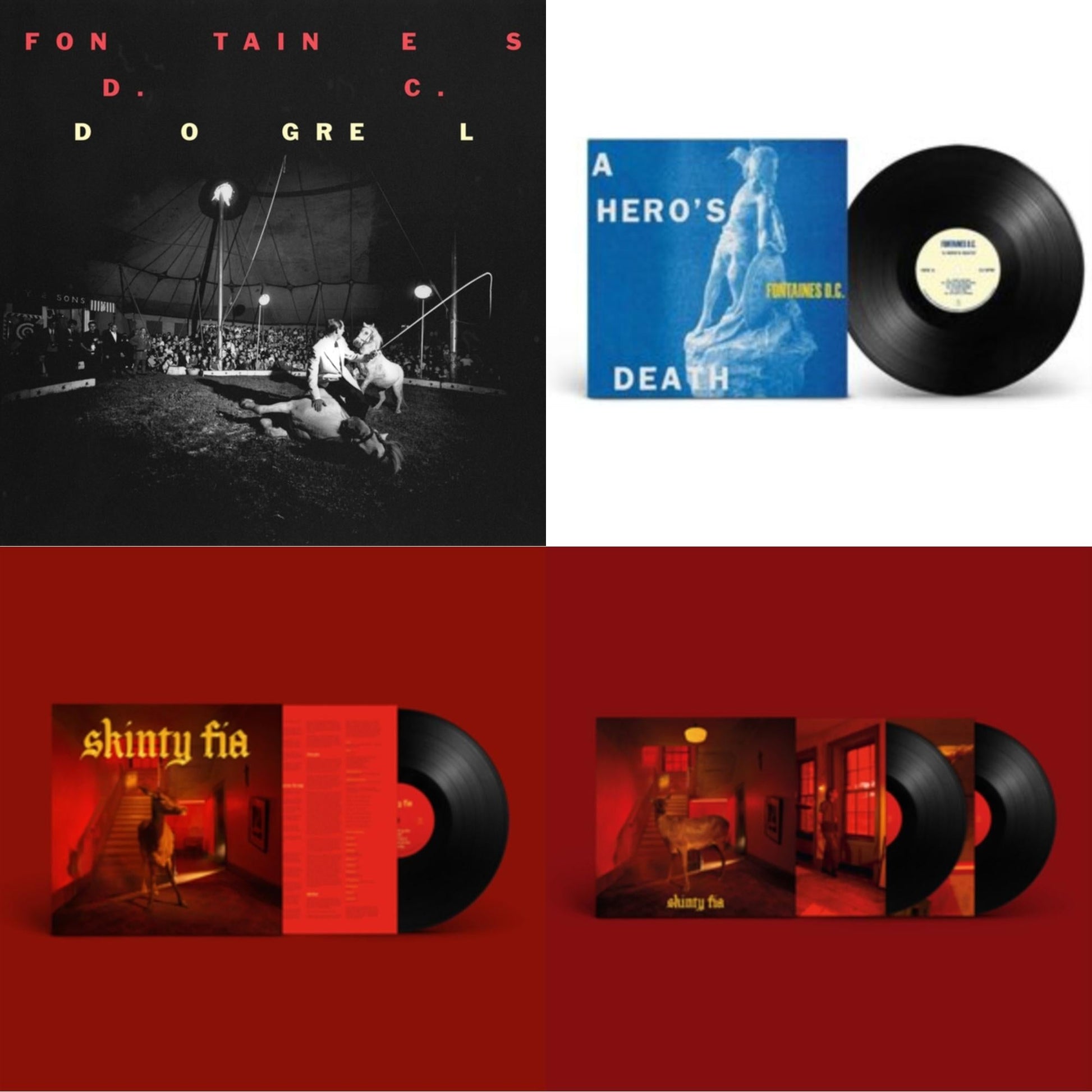 This is a 4 LP Vinyl SKU bundle.
1.This LP Vinyl is brand new.Format: LP VinylMusic Style: Indie RockThis item's title is: DogrelArtist: Fontaines D.C.Label: PARTISAN RECORDSBarcode: 720841216612Release Date: 4/26/2019
2.This LP Vinyl is brand new.