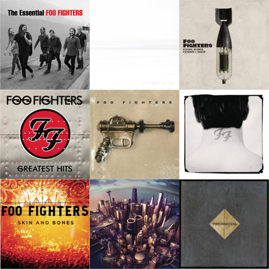 Foo Fighters - Essential Foo Fighters & But Here We Are (White LP Vinyl) & Echoes Silence Patience & Grace & Greatest Hits (2LP/Dl Card/Gatefold) & Foo Fighters (Dl Card) & There Is Nothing Left To Lose (2LP/Dl Card) & Skin & Bones (2LP/Dl Card) &