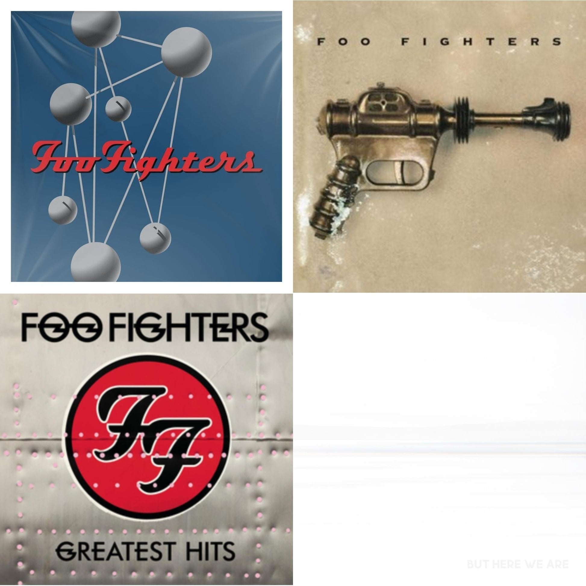 This is a 4 LP Vinyl SKU bundle.
1.This LP Vinyl is brand new.Format: LP VinylMusic Style: Alternative RockThis item's title is: Colour & The Shape (2LP/Dl Card)Artist: Foo FightersLabel: LEGACYBarcode: 886979832213Release Date: 11/21/2011
2.This LP Vinyl is brand new.
