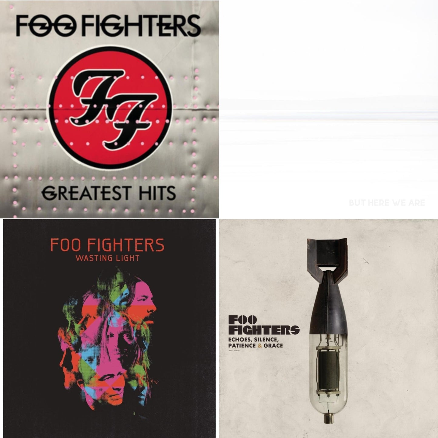 This is a 4 LP Vinyl SKU bundle.
1.This LP Vinyl is brand new.Format: LP VinylMusic Style: Alternative RockThis item's title is: But Here We AreArtist: Foo FightersLabel: RCABarcode: 196588178412Release Date: 6/2/2023
2.This LP Vinyl is brand new.