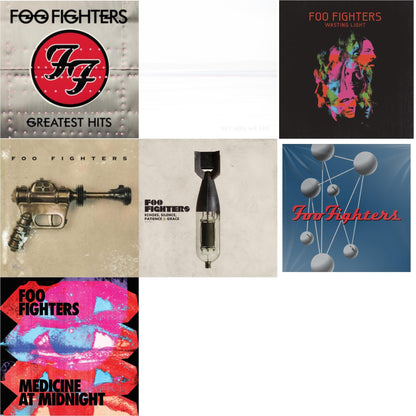 This is a 7 LP Vinyl SKU bundle.
1.This LP Vinyl is brand new.Format: LP VinylMusic Style: Alternative RockThis item's title is: Medicine At Midnight (140G)Artist: Foo FightersLabel: RCABarcode: 194397883619Release Date: 2/5/2021
2.This LP Vinyl is brand new.
