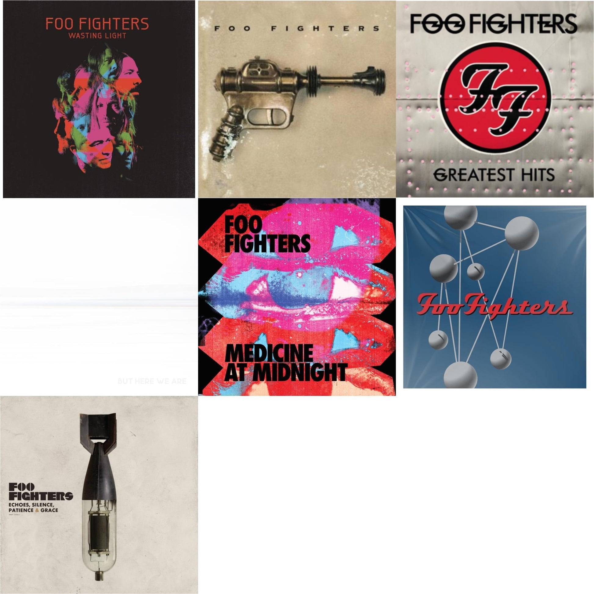 This is a 7 LP Vinyl SKU bundle.
1.This LP Vinyl is brand new.Format: LP VinylMusic Style: Alternative RockThis item's title is: Medicine At Midnight (140G)Artist: Foo FightersLabel: RCABarcode: 194397883619Release Date: 2/5/2021
2.This LP Vinyl is brand new.