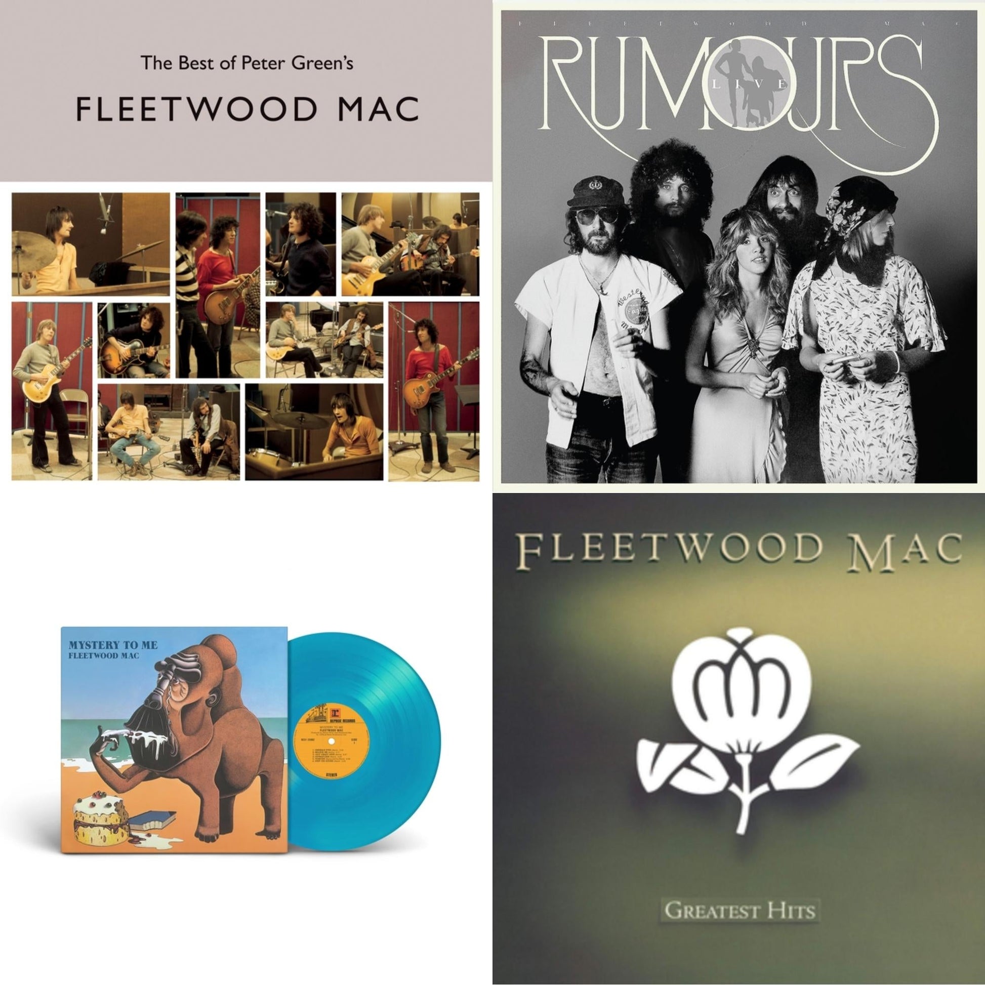 This is a 4 LP Vinyl SKU bundle.
1.This LP Vinyl is brand new.Format: LP VinylMusic Style: Pop RockThis item's title is: Greatest HitsArtist: Fleetwood MacLabel: RHINO/WARNER BROS.Barcode: 081227959357Release Date: 6/24/2014
2.This LP Vinyl is brand new.