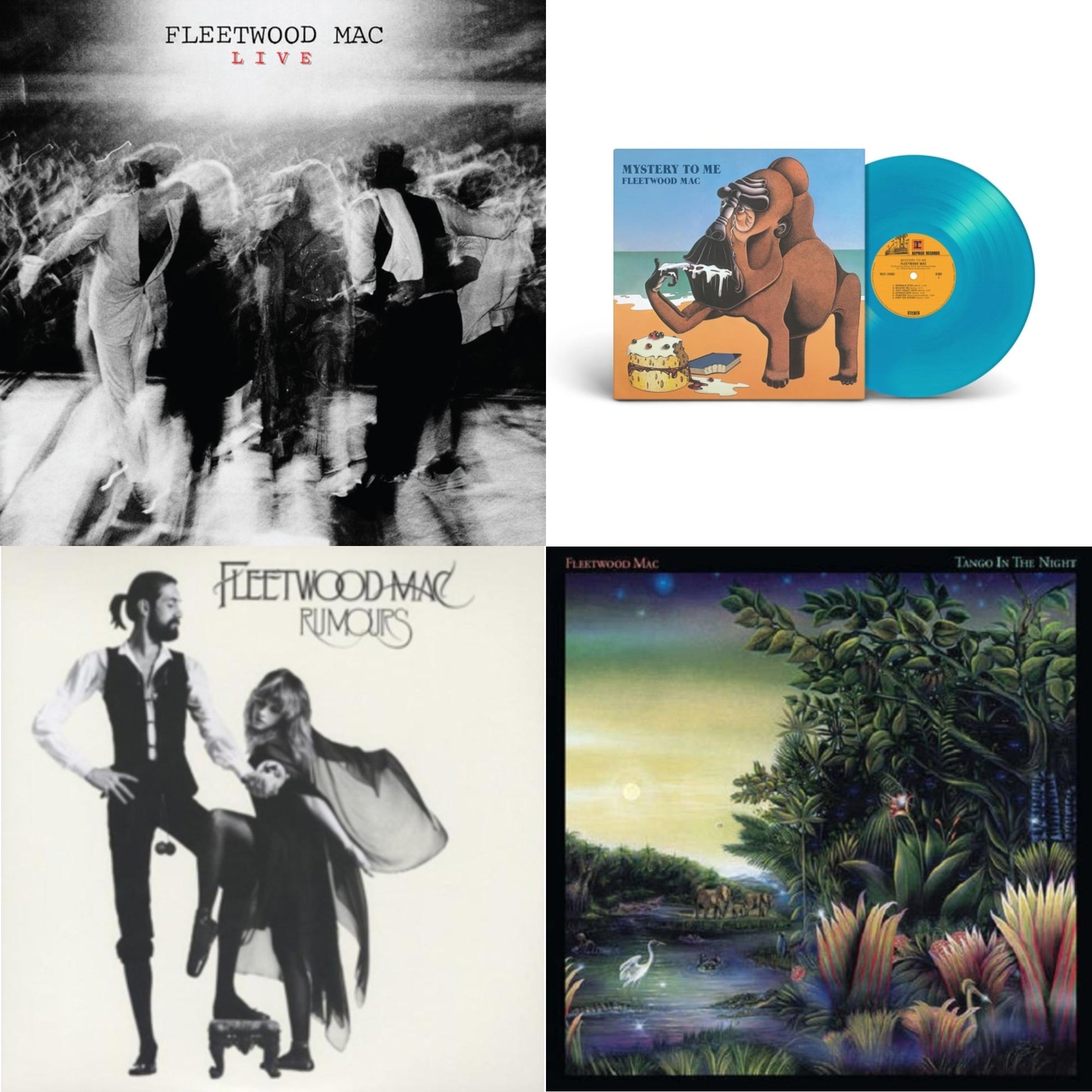 This is a 4 LP Vinyl SKU bundle.
1.This LP Vinyl is brand new.Format: LP VinylMusic Style: Pop RockThis item's title is: Tango In The NightArtist: Fleetwood MacLabel: RHINO/WARNER BROS.Barcode: 081227935610Release Date: 5/26/2017
2.This LP Vinyl is brand new.