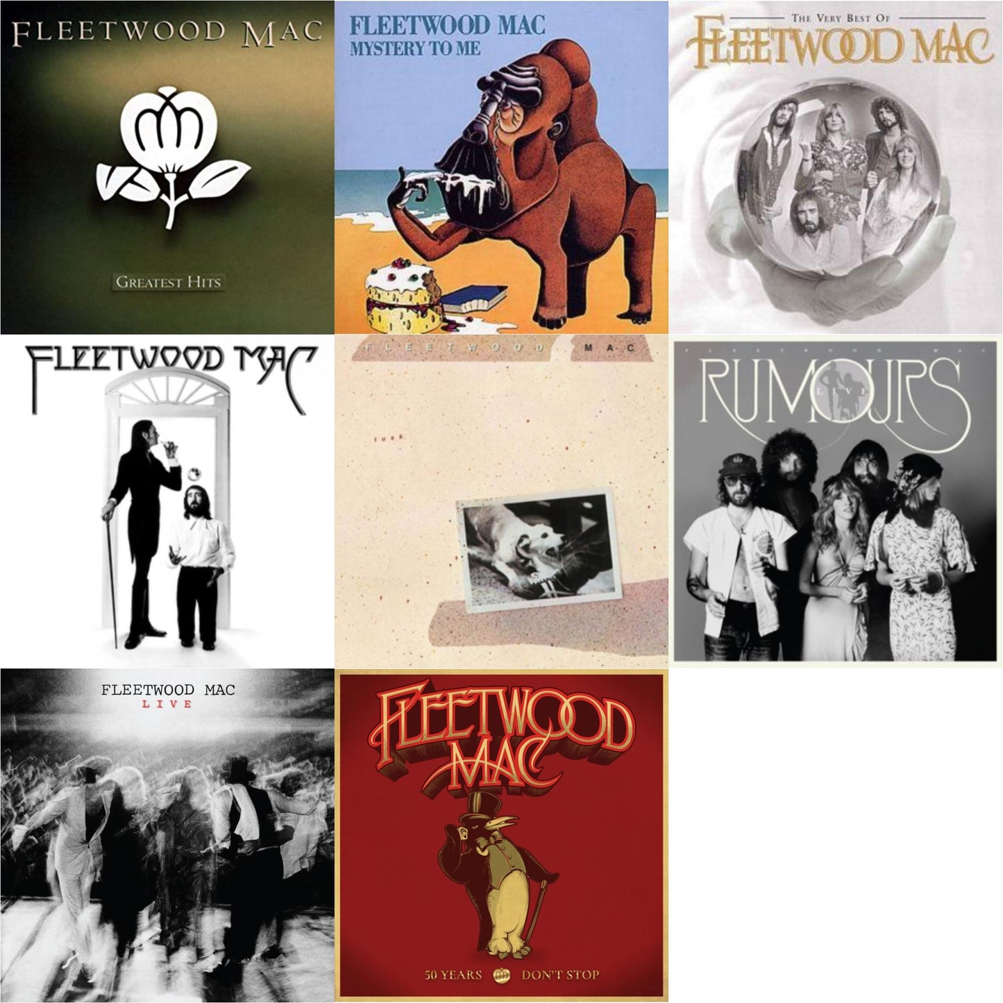Greatest Hits & Mystery To Me & Very Best Of Fleetwood Mac & Fleetwood Mac (Remastered) & Tusk & Rumours Live (2CD) & Fleetwood Mac Live (Deluxe/3CD) & 50 Years - Don't Stop