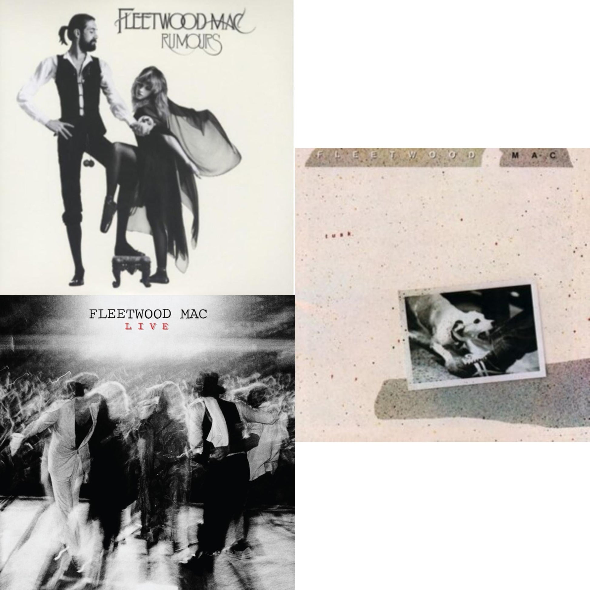 This is a 3 LP Vinyl SKU bundle.
1.This LP Vinyl is brand new.Format: LP VinylMusic Style: Soft RockThis item's title is: Rumours (2LP/45RPM/Deluxe)Artist: Fleetwood MacLabel: REPRISEBarcode: 093624979340Release Date: 4/16/2011
2.This LP Vinyl is brand new.