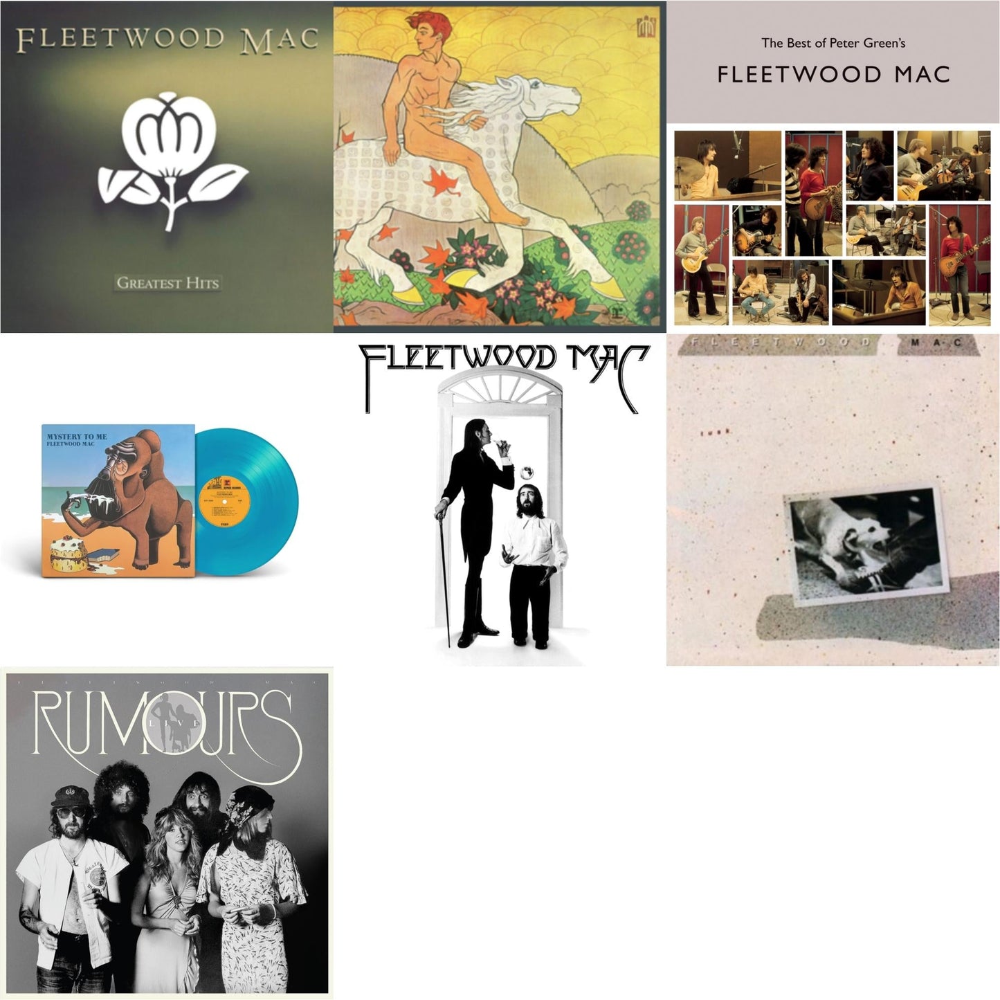 This is a 7 LP Vinyl SKU bundle.
1.This LP Vinyl is brand new.Format: LP VinylMusic Style: Pop RockThis item's title is: Greatest HitsArtist: Fleetwood MacLabel: RHINO/WARNER BROS.Barcode: 081227959357Release Date: 6/24/2014
2.This LP Vinyl is brand new.