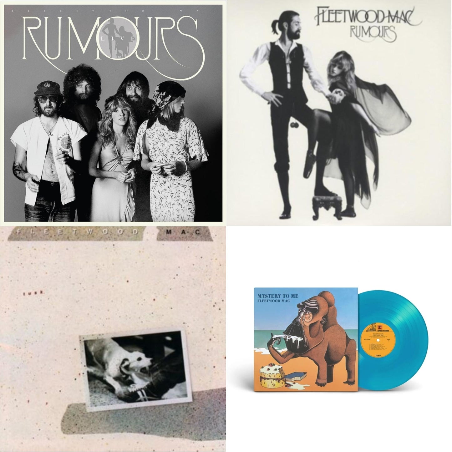 This is a 4 LP Vinyl SKU bundle.
1.This LP Vinyl is brand new.Format: LP VinylMusic Style: Soft RockThis item's title is: Rumours (2LP/45RPM/Deluxe)Artist: Fleetwood MacLabel: REPRISEBarcode: 093624979340Release Date: 4/16/2011
2.This LP Vinyl is brand new.