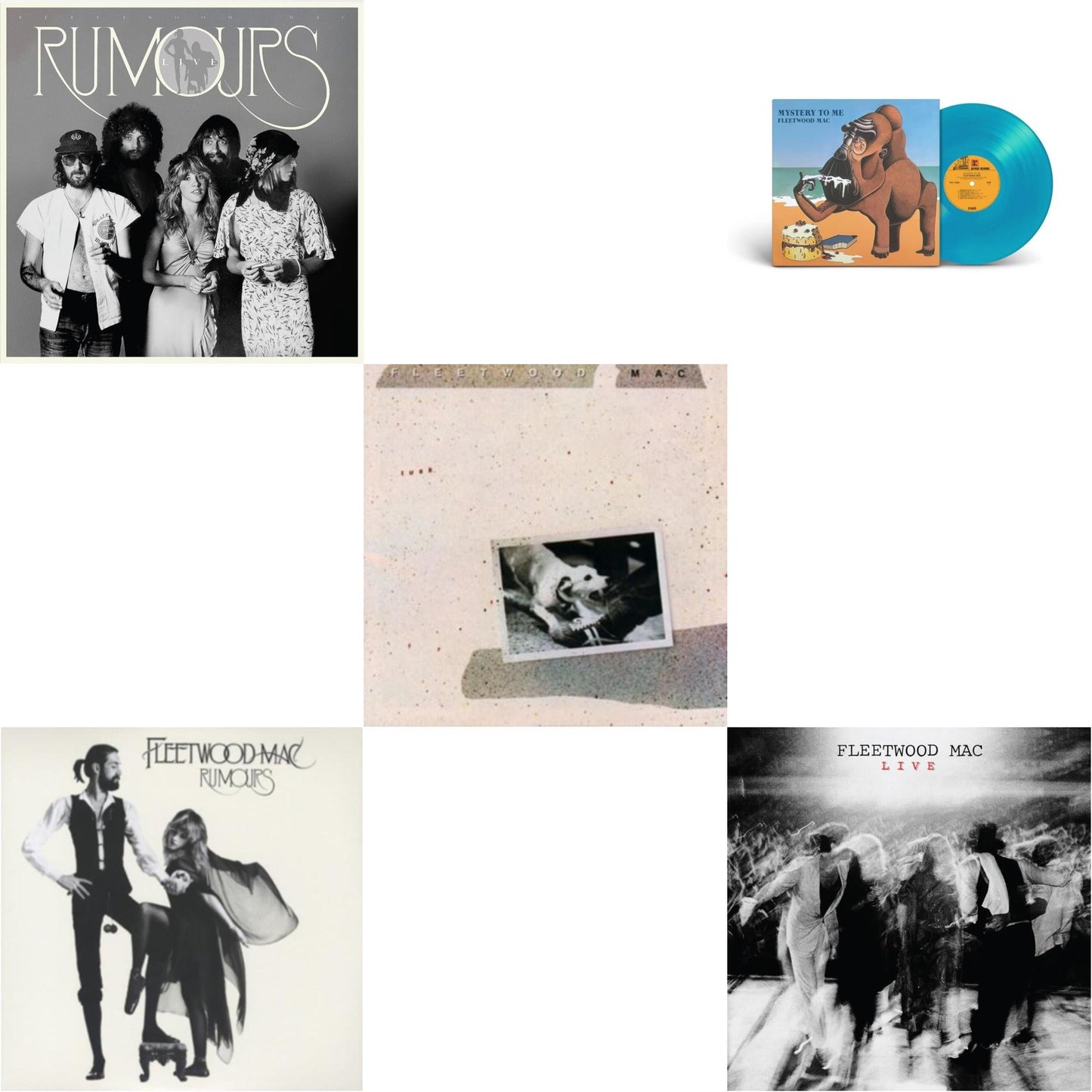 This is a 5 LP Vinyl SKU bundle.
1.This LP Vinyl is brand new.Format: LP VinylMusic Style: Soft RockThis item's title is: Rumours (2LP/45RPM/Deluxe)Artist: Fleetwood MacLabel: REPRISEBarcode: 093624979340Release Date: 4/16/2011
2.This LP Vinyl is brand new.