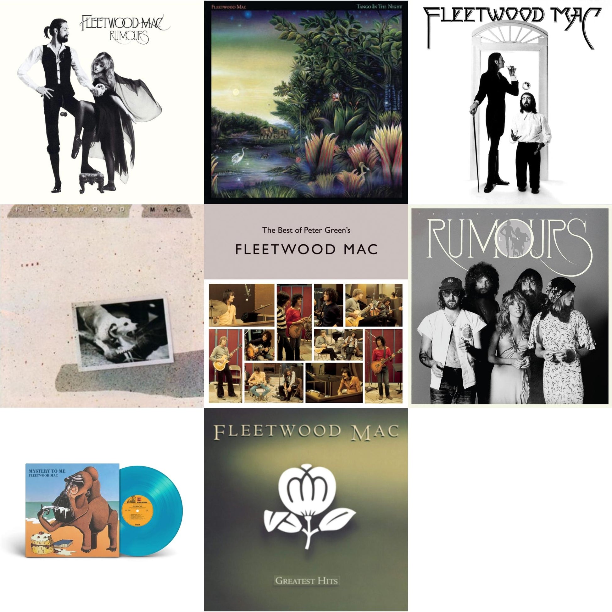 This is a 8 LP Vinyl SKU bundle.
1.This LP Vinyl is brand new.Format: LP VinylMusic Style: Classic RockThis item's title is: RumoursArtist: Fleetwood MacLabel: REPRISEBarcode: 093624979357Release Date: 1/28/2013
2.This LP Vinyl is brand new.