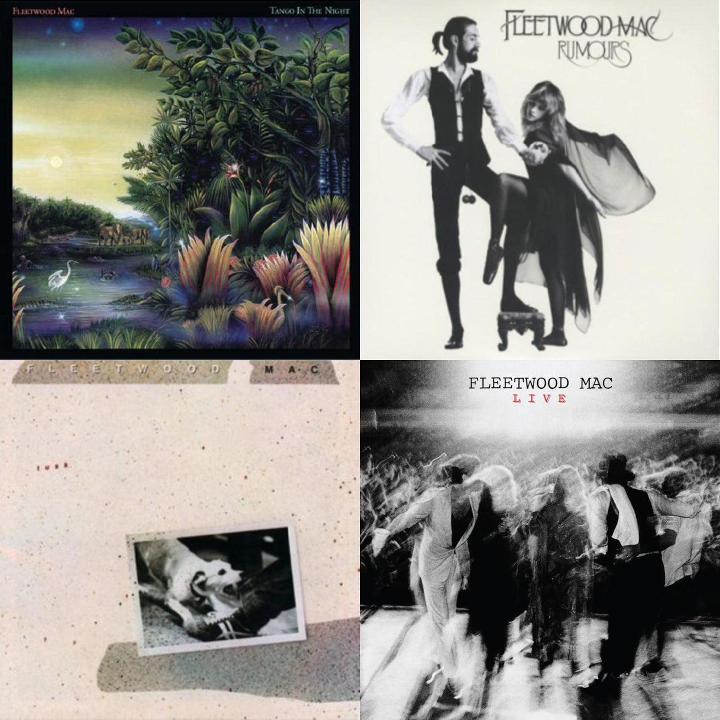 This is a 4 LP Vinyl SKU bundle.
1.This LP Vinyl is brand new.Format: LP VinylMusic Style: Pop RockThis item's title is: Tango In The NightArtist: Fleetwood MacLabel: RHINO/WARNER BROS.Barcode: 081227935610Release Date: 5/26/2017
2.This LP Vinyl is brand new.