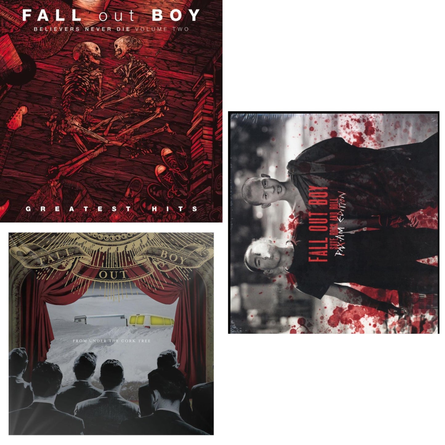 This is a 3 LP Vinyl SKU bundle.
1.This LP Vinyl is brand new.Format: LP VinylThis item's title is: Believers Never Die (Vol. 2)Artist: Fall Out BoyLabel: ISLANDBarcode: 602508363139Release Date: 1/10/2020
2.This LP Vinyl is brand new.