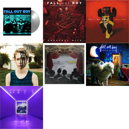 This is a 7 LP Vinyl SKU bundle.
1.This LP Vinyl is brand new.Format: LP VinylMusic Style: Pop PunkThis item's title is: Take This To Your Grave (Fbr 25Th Anniversary Edition/Silver LP Vinyl)Artist: Fall Out BoyLabel: Fueled By RamenBarcode: 075678645594Release Date: 4/30/2021
2.