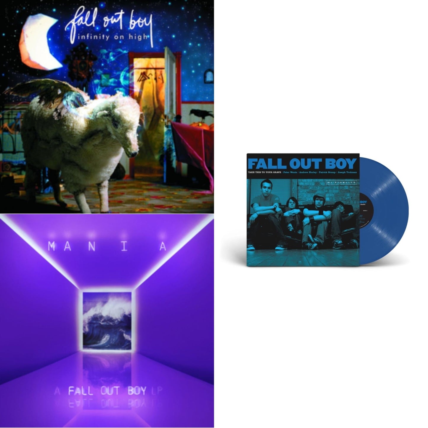This is a 3 LP Vinyl SKU bundle.
1.This LP Vinyl is brand new.Format: LP VinylThis item's title is: Take This To Your Grave (20Th Anniversary/Blue Jay LP Vinyl)Artist: Fall Out BoyBarcode: 075678613425Release Date: 12/15/2023
2.This LP Vinyl is brand new.