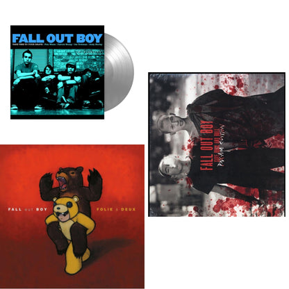 This is a 3 LP Vinyl SKU bundle.
1.This LP Vinyl is brand new.Format: LP VinylMusic Style: Pop PunkThis item's title is: Take This To Your Grave (Fbr 25Th Anniversary Edition/Silver LP Vinyl)Artist: Fall Out BoyLabel: Fueled By RamenBarcode: 075678645594Release Date: 4/30/2021
2.
