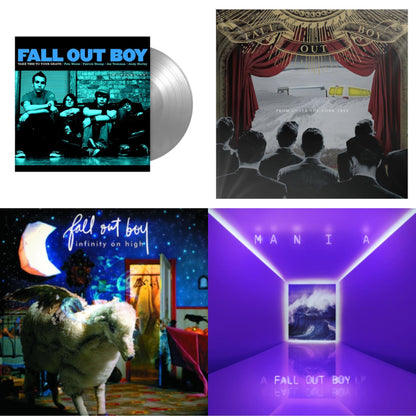 This is a 4 LP Vinyl SKU bundle.
1.This LP Vinyl is brand new.Format: LP VinylMusic Style: Pop PunkThis item's title is: Take This To Your Grave (Fbr 25Th Anniversary Edition/Silver LP Vinyl)Artist: Fall Out BoyLabel: Fueled By RamenBarcode: 075678645594Release Date: 4/30/2021
2.