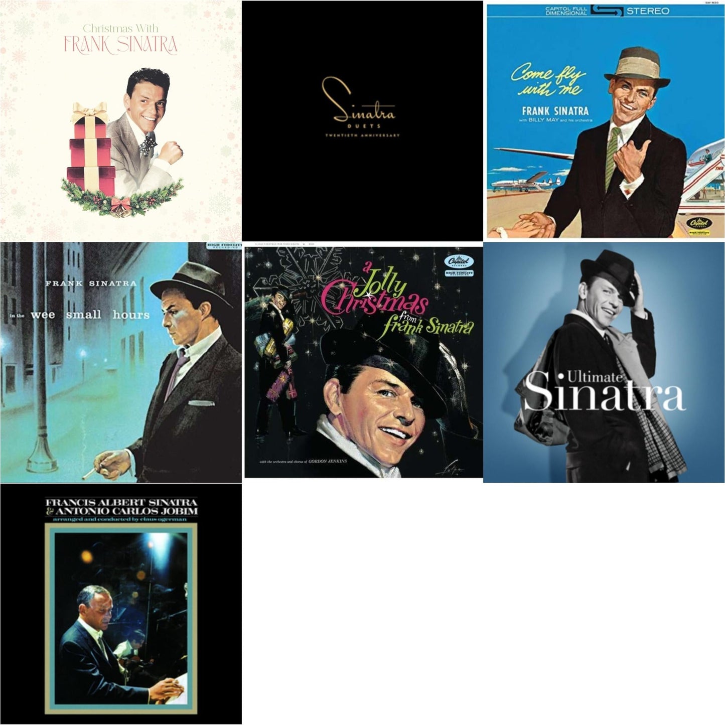 This is a 7 LP Vinyl SKU bundle.
1.This LP Vinyl is brand new.Format: LP VinylMusic Style: VocalThis item's title is: Christmas With Frank Sinatra (150G/Opaque White LP Vinyl)Artist: Frank SinatraLabel: LEGACY/ COLUMBIABarcode: 194399764916Release Date: 10/7/2022
2.