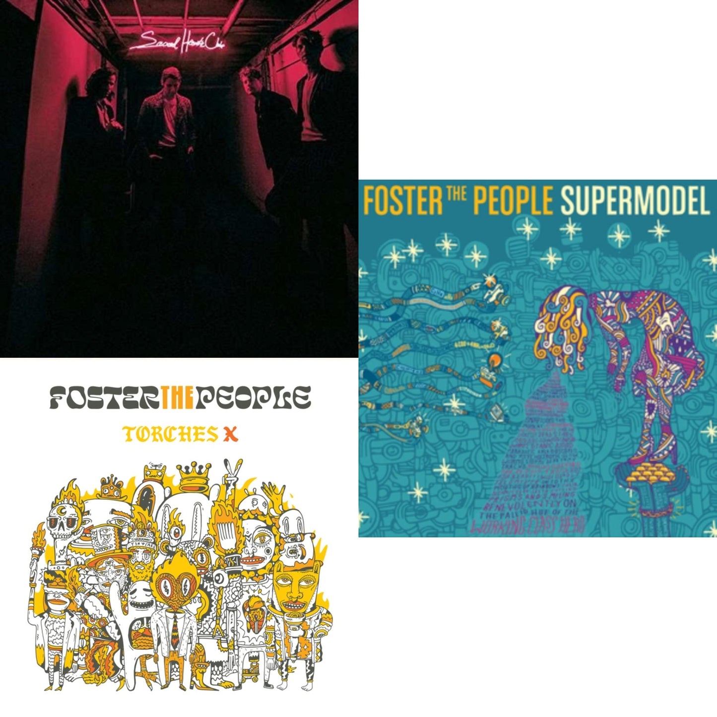 This is a 3 LP Vinyl SKU bundle.
1.This LP Vinyl is brand new.Format: LP VinylMusic Style: Alternative RockThis item's title is: Torches X (Deluxe Edition/2LP)Artist: Foster The PeopleLabel: LEGACYBarcode: 194399280911Release Date: 4/8/2022
2.This LP Vinyl is brand new.