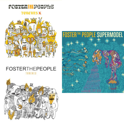 This is a 3 LP Vinyl SKU bundle.
1.This LP Vinyl is brand new.Format: LP VinylMusic Style: Alternative RockThis item's title is: Torches X (Deluxe Edition/2LP)Artist: Foster The PeopleLabel: LEGACYBarcode: 194399280911Release Date: 4/8/2022
2.This LP Vinyl is brand new.