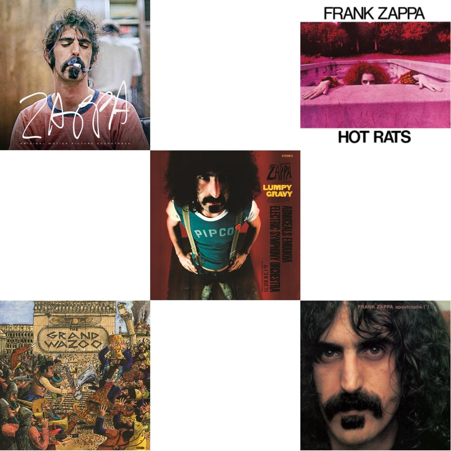 Zappa Ost (2LP/Crystal Clear Vinyl/180G) & Grand Wazoo & Lumpy Gravy & Hot Rats & Apostrophe