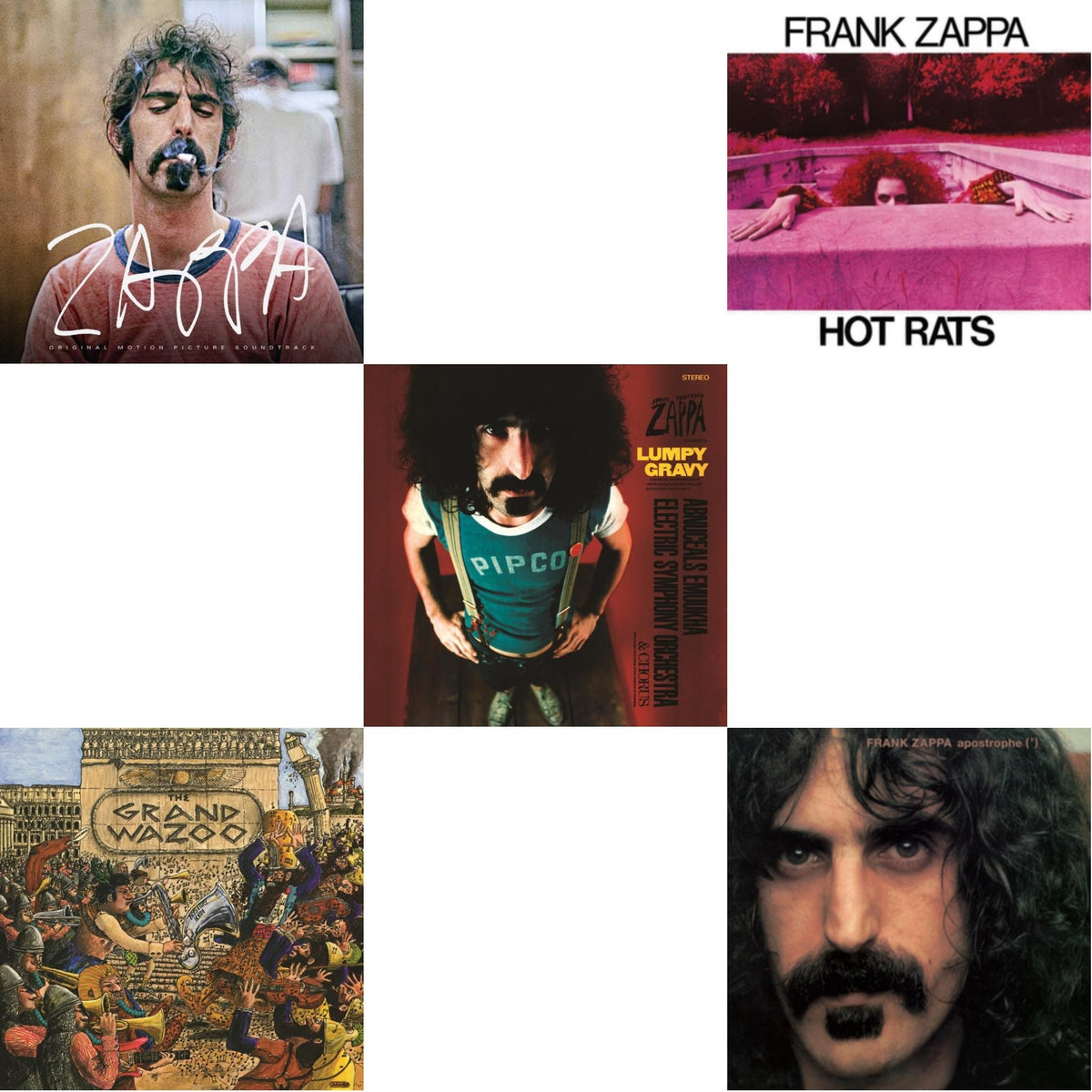 Zappa Ost (2LP/Crystal Clear Vinyl/180G) & Grand Wazoo & Lumpy Gravy & Hot Rats & Apostrophe