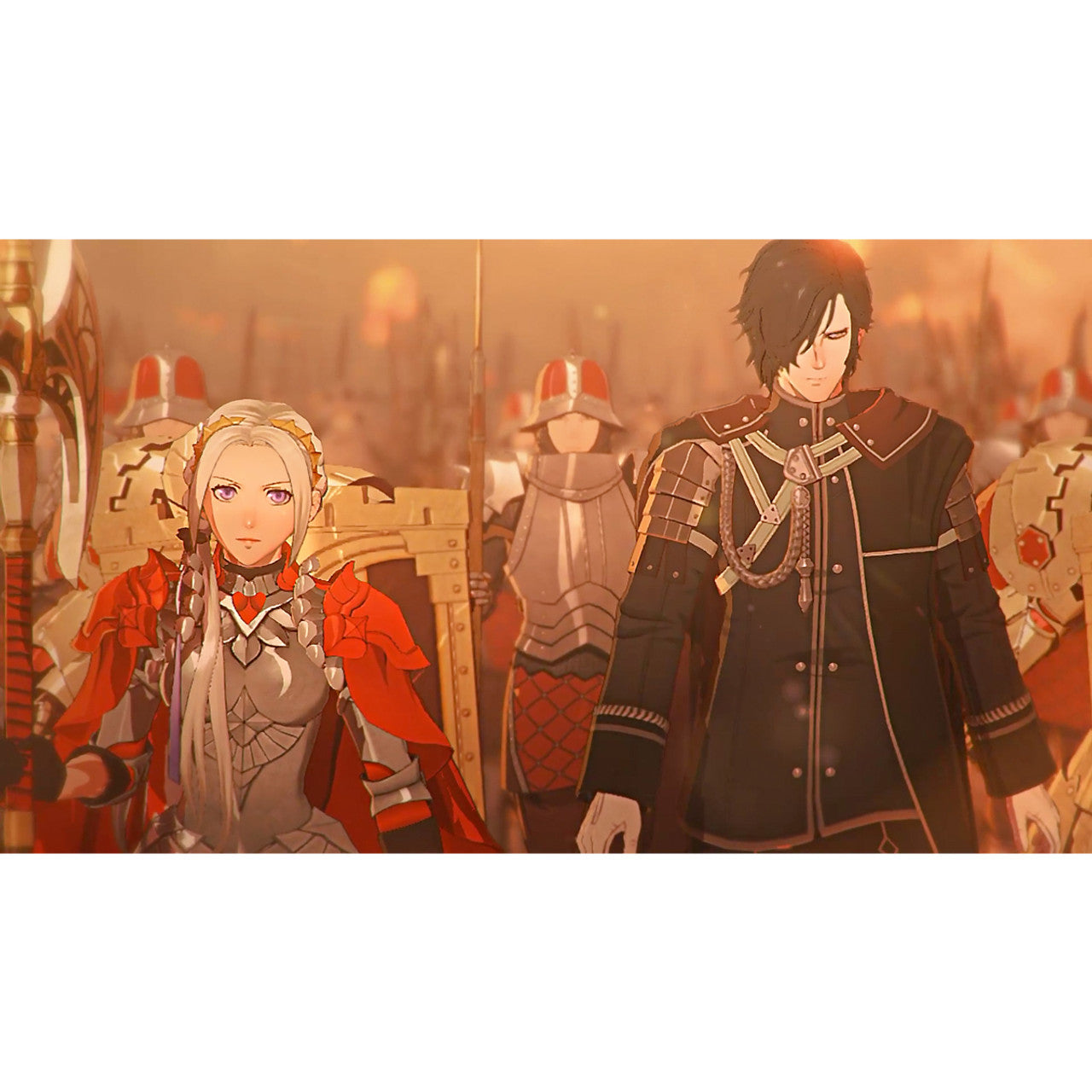 This is brand new.Join Fire Emblem™: Three Houses characters as you engage in massive battles across Fódlan. 
Edelgard, Dimitri, Claude, and other Fire Emblem: Three Houses characters return to put their combat expertise on display as you revisit a war-torn Fódlan.