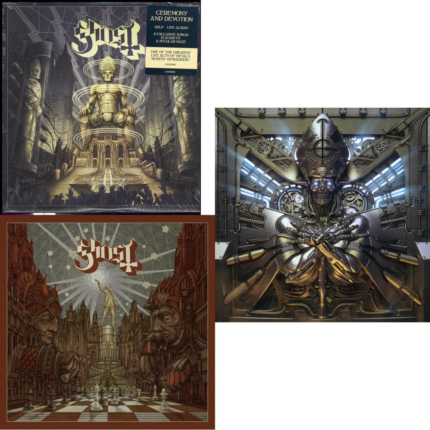 Ceremony & Devotion (2LP) & Popestar (Grey Smoke LP Vinyl) & Phantomime